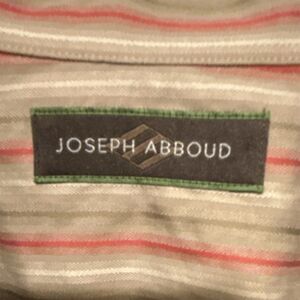 Joseph Abboud Men's Brown Striped Long Sleeve Button-Up Shirt